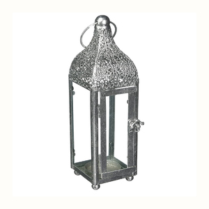 Linternas decorativas clásicas de Ramadán, farol de vela con patrón geométrico de Metal acabado recubierto de polvo negro a precio razonable - Product Image 5