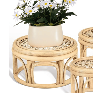 Bonita base de maceta de ratán de estilo para flores, maceta para exteriores, decoración de jardín de fábrica de Vietnam - Product Image 2