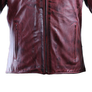 Chaqueta de Motociclista de Cuero Negra para Hombre, Chaqueta Protectora para Motociclistas - Product Image 4