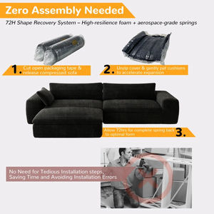 YS8069, venta al por mayor, sofá largo sin hueso tapizado de 4 plazas moderno, sofá comprimido seccional Extra <span class=keywords><strong>grande</strong></span> de lujo para sala de estar - Product Image 6