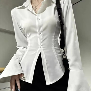 Customize Design Full Sleeves Shirt 100% Organic Cotton Quick-Dry Shirts Casual Stylish Summer Women's Shirts - Product Image 4