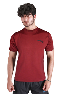 เสื้อยืดผู้ชายสีแดงพรีเมี่ยมสำหรับยิมของผู้ชายชุดออกกำลังกายแบบยั่งยืนพิมพ์ลายและโลโก้ได้ตามต้องการ - Product Image 4