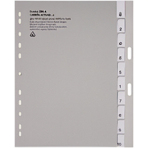 Durable DIN <b>A4</b> Polypropylene Grey Blank Dividers 10 Divider Sheets for Efficient Organization File <b>Folders</b> Accessory Essential - Product Image 2