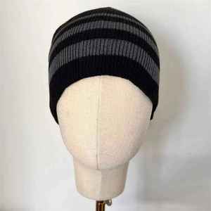 2025 <b>Winter</b> New Black Gray Wool Blend Jacquard Knit Beanie Warm Hat Unisex Adjustable <b>Winter</b> <b>Cap</b> - Product Image 5