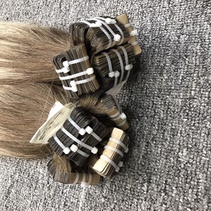 Bande de cheveux humains vierges de luxe 100%-en couleur de haute qualité # Piano naturel droit avec des styles de vagues profondes lâches - Product Image 4