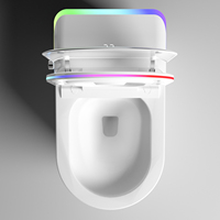 Toilette intelligente monobloc moderne avec bidet, siège chauffant et sécheur à air chaud