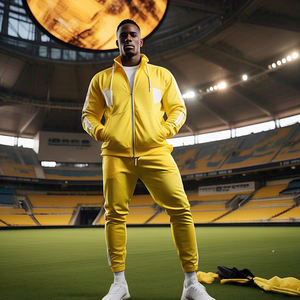 Chándal de alta calidad para hombre, pantalones de chándal con capucha y cremallera OEM, conjunto de dos piezas para hombre, chándal atlético de poliéster 100% para hombre - Product Image 1