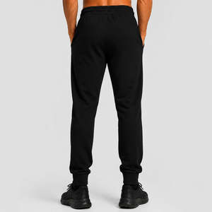 Prime Bottoms-100% Cotton Athletic <b>Pants</b> Regular Fit Sporty Style Customizable Logo Dark Slim Lightweight Xl 6xl <b>Black</b> Color - Product Image 3
