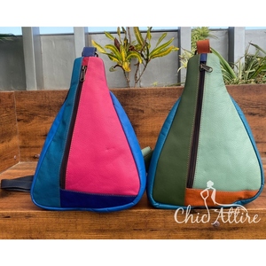 กระเป๋าสะพายข้างหนังรีไซเคิลขนาดใหญ่สำหรับผู้หญิงกระเป๋าคาดอกหนังสีสดใสกันขโมยสำหรับผู้หญิงสินค้าใหม่ - Product Image 1