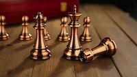 Jeu d'échecs de luxe de 20 pouces avec pièces en métal ou en marbre Jeu d'échecs international avec échiquier pliant en bois Jeux d'intérieur durables