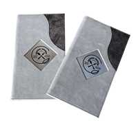 Porte-menu A4 en cuir PU de qualité supérieure, durable, avec embossage nickelé, pour restaurants et hôtels, fixation centrale à vis