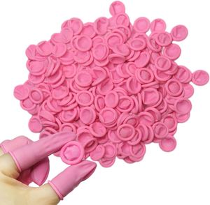 No tóxico médico nitrilo látex antiestático incisión Rosa dedo cunas Primeros Auxilios condones <span class=keywords><strong>de</strong></span> dedo rosa - Product Image 1