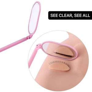Espejo portátil para pestañas postizas, herramienta de belleza para revisar la extensión de pestañas, diseño ligero y portátil con logotipo personalizado - Product Image 5