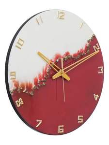 Horloge murale de luxe artisanale en résine sur le thème de l'océan Moderne Étanche Surdimensionnée Mécanique Alimentée par batterie Veilleuse Mariage Maison - Product Image 2