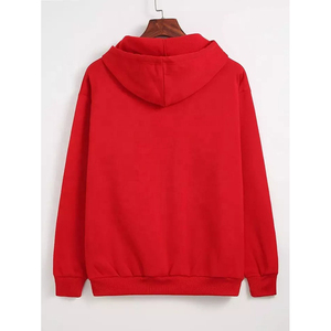 Wholesale 100% Cotton <b>Men's</b> Oversized Pullover Hoodies Customized Logo <b>Orange</b> Street Wear High Quality French Fabric Embroidered - Product Image 3