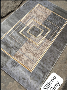 Alfombra Turca de Poliéster Afelpada Adiva, Tejida a Máquina con Diseño Jacquard, de Pelo Alto, Reversible, Acolchada, Lavable, Tradicional, de Yute - Product Image 1