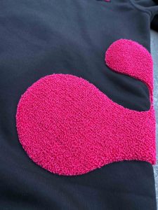 Sweat à capuche vintage personnalisé et pantalon évasé ensemble deux pièces survêtement brodé en chenille survêtement délavé à l'acide pour hommes - Product Image 3