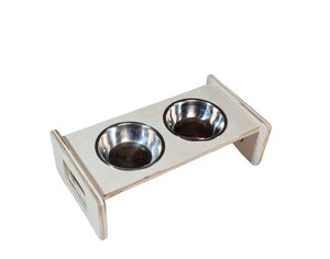 Tazón de cerámica para mascotas con soporte de madera de bambú ecológico Patrón sólido Buen precio para venta al por menor y al por mayor - Product Image 4