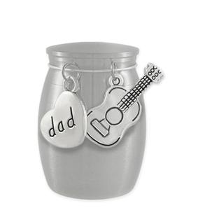 Dad Guitar Small Miniature Urn Keepsake for Ashes Musician Memorial Loss of <b>Father</b> <b>Gift</b> for <b>Daughter</b> Stainless Steel Custom Size - Product Image 4