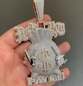 Hip Hop Rapper Entièrement Glacé Or Argent Montre Bling Pave Moissanite Cadran Acier Inoxydable Quartz Fabriqué en Inde - Product Image 3