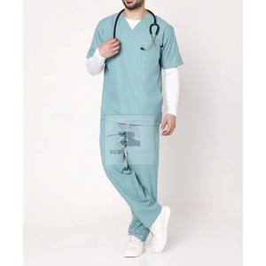 Juego de batas de hospital para hombre de tamaño personalizado de alta calidad, tela tejida, comodidad y estilo superiores - Product Image 6
