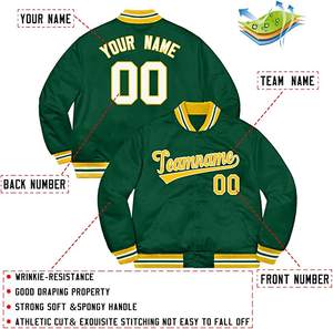 2025 unisexe coupe-vent imperméable réversible écologique Polyester/coton Bomber veste toutes saisons nouveau haut universitaire - Product Image 4