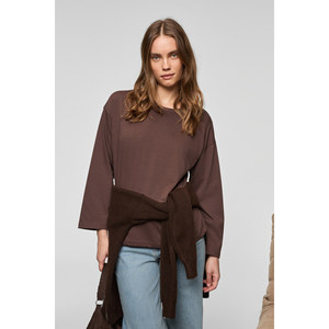 Camiseta de Manga Larga con Cuello Redondo y Corte Holgado 100% Algodón para Mujer GRIMELANGE - Product Image 4