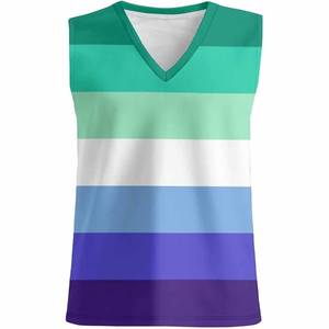 Vente en gros de débardeurs hommes de haute qualité avec logo personnalisé tenue décontracté taille XL en coton et polyester sans manches pour le fitness - Product Image 3