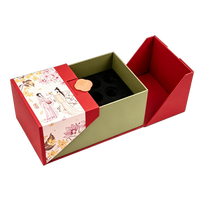 Boîte rigide de luxe personnalisée pour rose éternelle pliante, avec impression, gaufrage, vernis UV sélectif et impression quadricolore