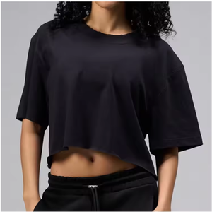 Camiseta Corta Deportiva Personalizada para Mujer, Camisetas Cortas Informales de Color Sólido con Logotipo, Oferta de Verano, Estilo Corto - Product Image 1