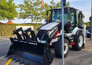 รถตักล้อยางไฮโดรมีค HMK 102 B พร้อมผานหลังขุดดิน เครื่องยนต์ดีเซลเพอร์กินส์ กำลัง 75 กิโลวัตต์ - Product Image 3