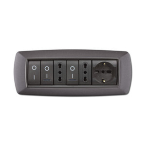 Placca Life Mod. Divano Letto Vulcanizzato Grigio Chiaro 7 Posti - Product Image 1