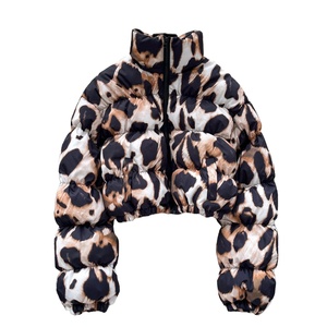 New Stylish <b>Women</b> Puffer Jacket Trending Wholesale <b>Women</b> Puffer Jacket 3D Printed Zipper Winter Jacket Manufacturer - Product Image 1