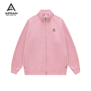 Sweat à capuche pour femme Aifran Sports avec logo personnalisé, surdimensionné, épaules tombantes, fermeture éclair, sweat à capuche court en molleton français de haute qualité - Product Image 5