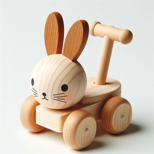 ของเล่นวอล์คเกอร์ไม้แฮนด์เมดสำหรับเด็กเหมาะสำหรับการเดินและเล่นในช่วงต้น - Product Image 2