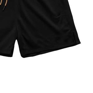 Pantalones cortos deportivos de entrenamiento de gimnasio de alta calidad para hombre, patrón sólido, baloncesto, playa, camisa de malla personalizable incluida, teñido liso rápido - Product Image 2