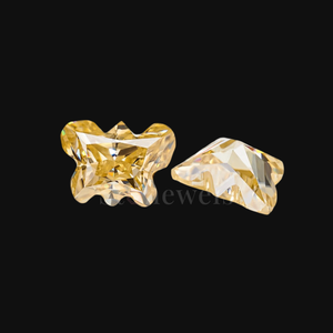เพชรเทียมธรรมชาติสำหรับปลูกในห้องทดลองได้รับการรับรองจาก3CT 2CT รูปผีเสื้อสีเหลืองสไตล์ VVS 1CT - Product Image 5