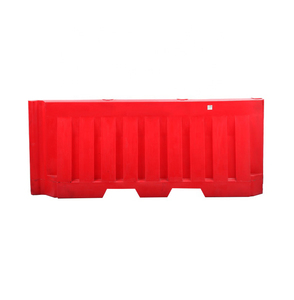 Barrera de plástico rojo personalizada, barrera de seguridad vial de grado de Ingeniero, reflectante, llena de agua/arena, pegatina única - Product Image 6