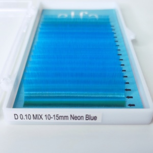 Meilleur prix ELFA Neon Lash Extensions de cils colorées 0,15 mm d'épaisseur HY LON FIBER Naturel Doux Luminescent dans le noir 10-15 mm Cachemire - Product Image 1
