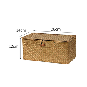 Panier de rangement en rotin écologique fait à la main organisateur en osier personnalisable pour salle de bain salon directement de l'usine du Vietnam - Product Image 5