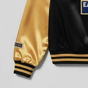Chaqueta Varsity Personalizada con Parches de Chenilla para Uso en Exteriores, Chaqueta de Béisbol Cuadrada con Logotipo Personalizado Bordado en Satén al por Mayor para Hombre - Product Image 5