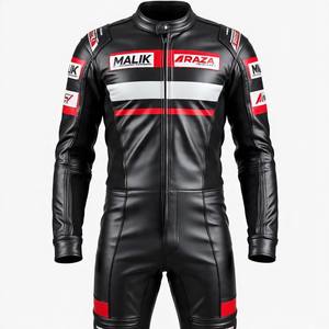 Traje de moto de piel de vaca de 1,3mm directo de fábrica precio al por mayor logotipo personalizado bordado entrega rápida ropa de seguridad - Product Image 1