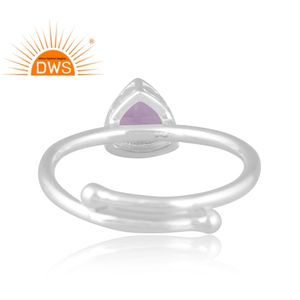 แหวนอัญมณีอเมทิสต์สีชมพูธรรมชาติ,แหวนอัญมณีแบบปรับได้สินค้าขายดี - Product Image 4