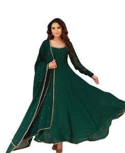 Lanzando un impresionante traje recto con estampado greenbandhej combinado con un palazzo de crepé puro y una hermosa dupatta CON ABALORIOS - Product Image 1