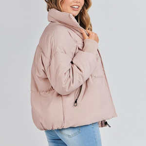 Chaquetas acolchadas para mujer, chaqueta acolchada informal de dos tonos con cuello para mujer, venta al por mayor, nuevo estilo de invierno 2025 - Product Image 4