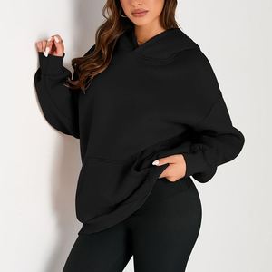 Sweat à capuche décontracté à la mode pour femmes vêtements d'hiver unis avec style de rue en vrac pour les tenues de mode en gros - Product Image 2