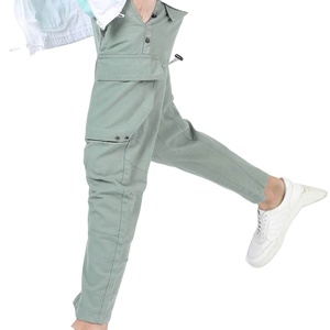 Pantalones cortavientos de poliéster personalizados de alta calidad para hombres de talla grande estilo casual ligero de moda al por mayor - Product Image 4