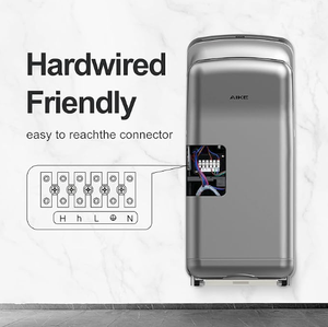 Secador de Manos Comercial HEPA AK2005H, Diseño Vertical, Aire 220V, para Secado Rápido y Limpio en Áreas de Alto Tráfico - Product Image 3