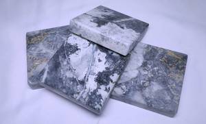 Best Quality Acacia Wood and Stone <b>Coasters</b> Set, Round Natural Wooden <b>Drink</b> <b>Coasters</b> with Holder for Office Dining Table - Product Image 6