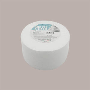 Base à gâteau ronde en polystyrène blanc réutilisable, diamètre 20 cm et hauteur 10 cm, ensemble de 10 pièces pour anniversaire - Product Image 1